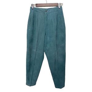 Princeton Club Women's Vintage Teal Corduroy Chino Pants Size 8 1883